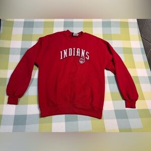 Vintage Red Cleveland Indians Crewneck Sweatshirt 1997 size Lg